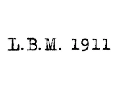 L.B.M. 1911